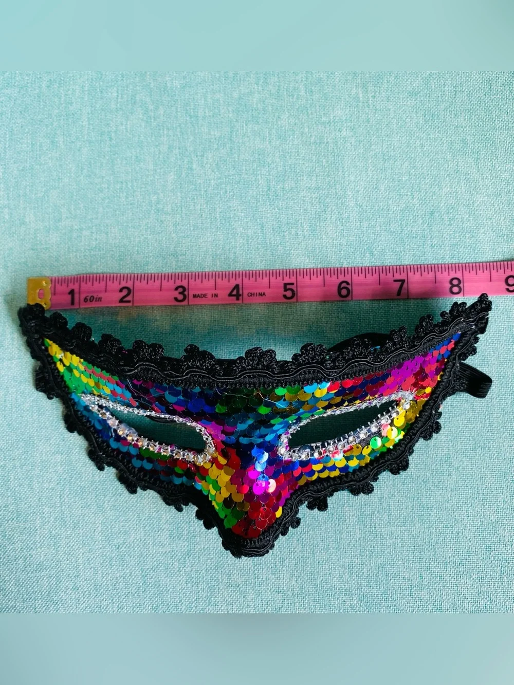 Multicolor Sequined Masquerade Mask